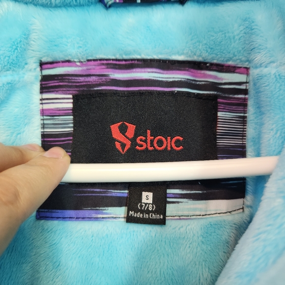 STOIC Girls Winter Coat Hooded Full Zip Jacket Fleece Lined Size Small 7-8 - Picture 3 of 14